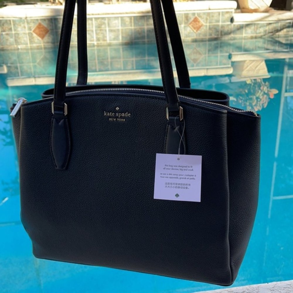 Kate Spade Monet Large Compartment Tote Black NWT - Picture 2 of 16